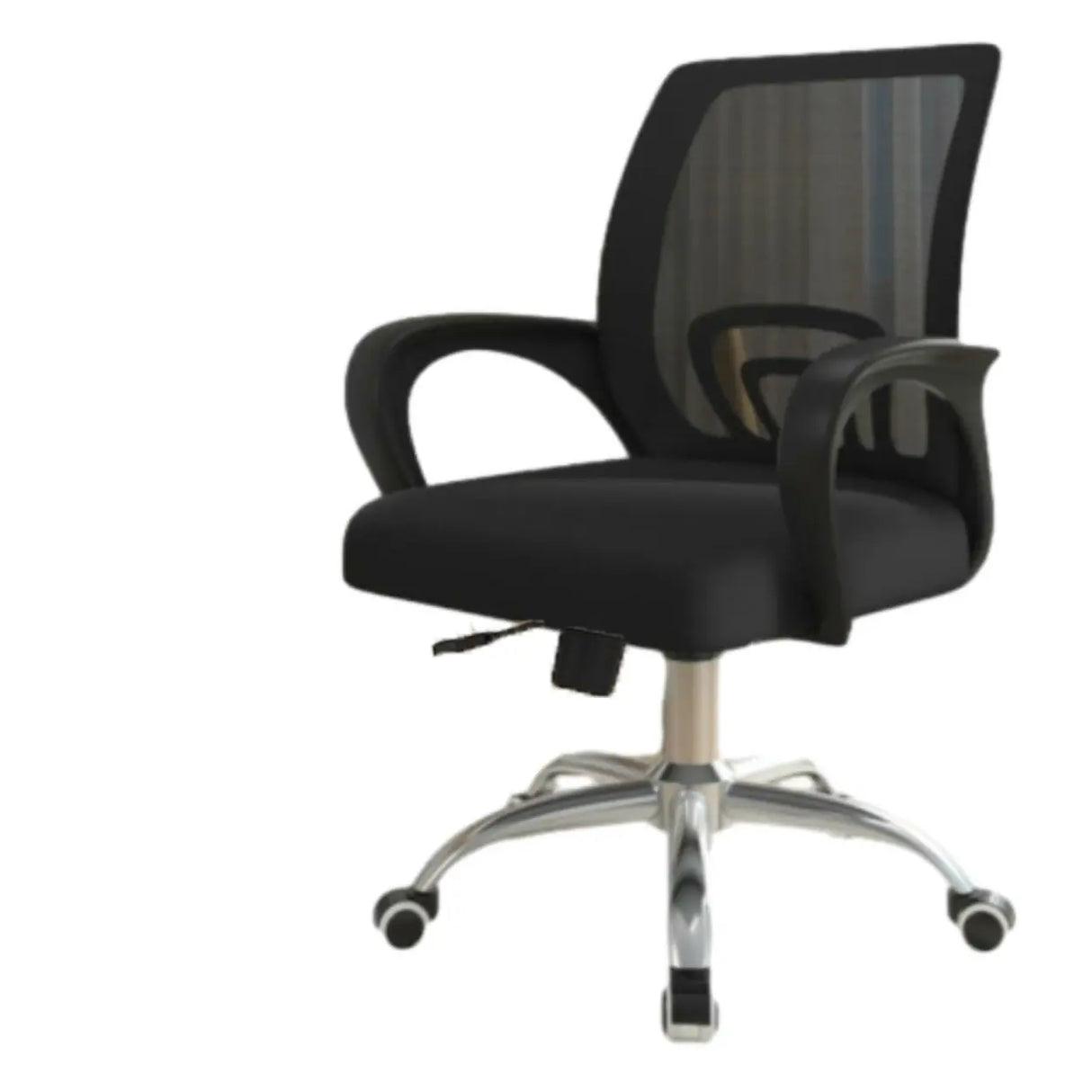 Modern Mesh Back Adjustable Black Office Task Chair Image - 6
