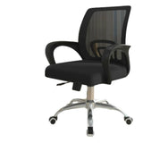 Modern Mesh Back Adjustable Black Office Task Chair Image - 6