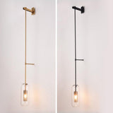 Modern Mesh Cylinder Clear Glass Gold Wall Sconce Image - 16