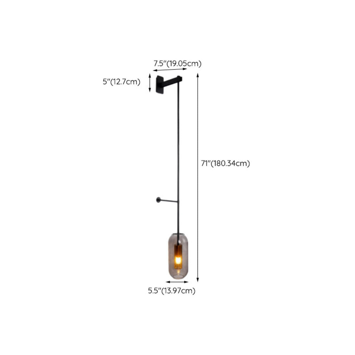 Modern Mesh Cylinder Clear Glass Gold Wall Sconce Image - 26