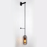 Modern Mesh Cylinder Clear Glass Gold Wall Sconce Image - 9