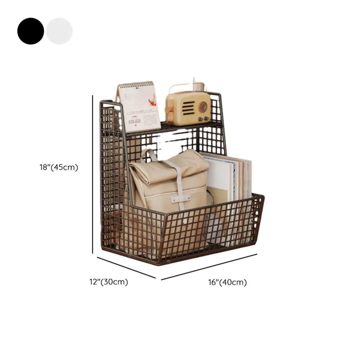 Modern Mesh Iron Small Sliding Storage Bookcase Black Image - 15