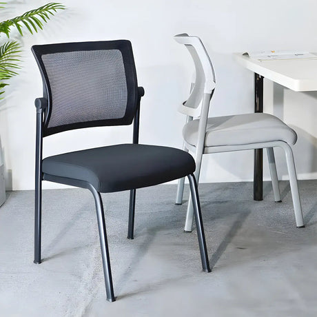 Modern Mesh Metal Frame Black Ergonomic Office Chair Image - 1
