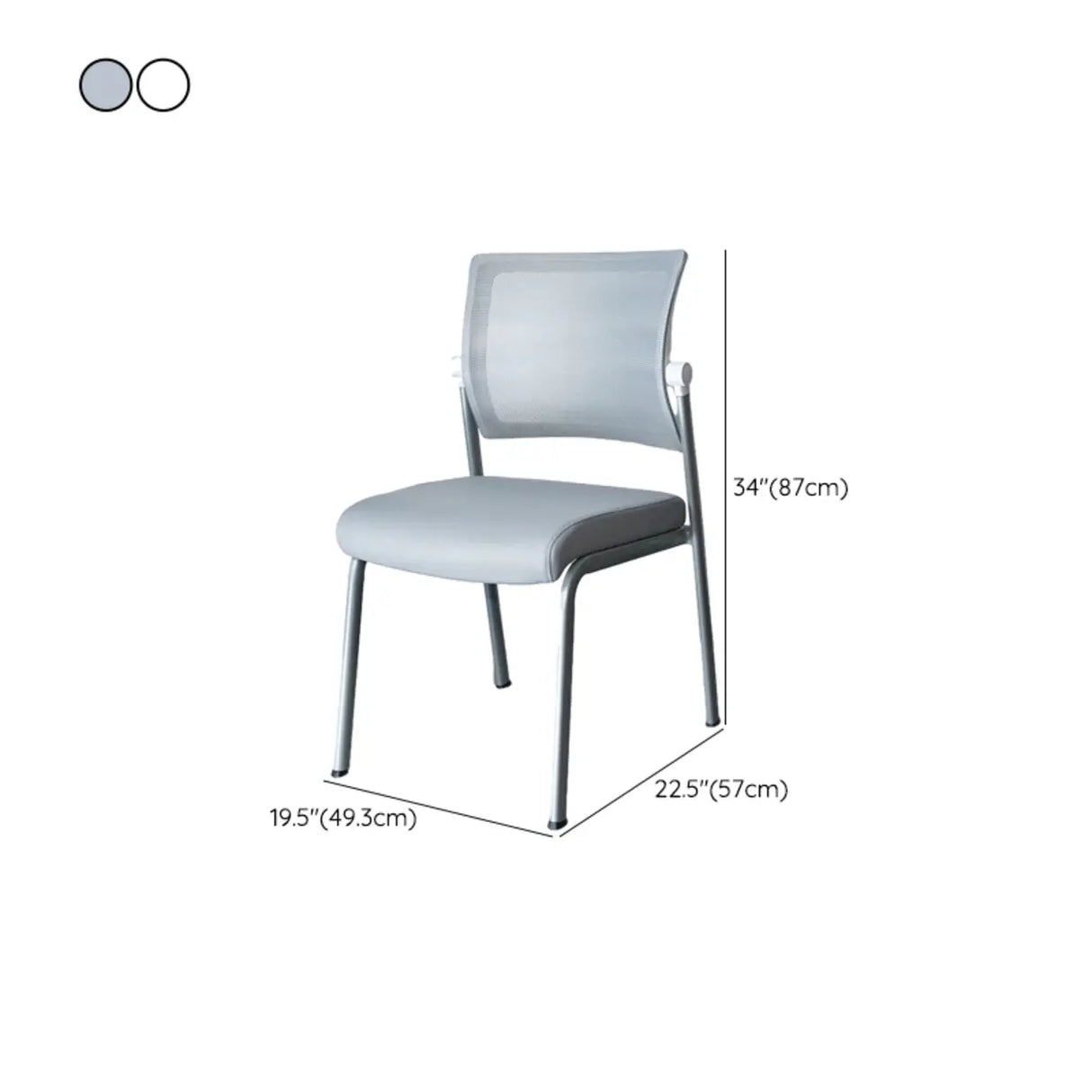 Modern Mesh Metal Frame Black Ergonomic Office Chair Image - 14