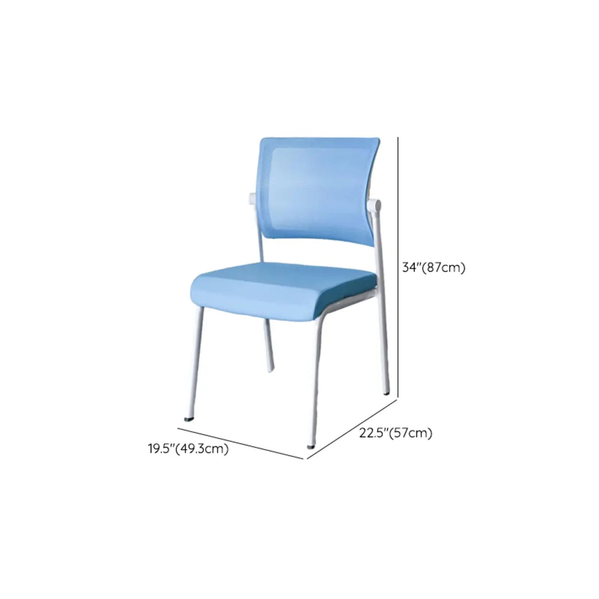 Modern Mesh Metal Frame Black Ergonomic Office Chair Image - 15
