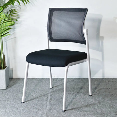 Modern Mesh Metal Frame Black Ergonomic Office Chair Image - 2