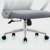 Modern Mesh Mid-Back Lumbar Support Grey Office Chair Image - 11