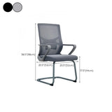 Modern Mesh Mid-Back Lumbar Support Grey Office Chair Image - 15