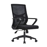 Modern Mesh Mid-Back Lumbar Support Grey Office Chair Image - 2