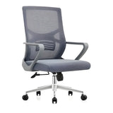 Modern Mesh Mid-Back Lumbar Support Grey Office Chair Image - 3