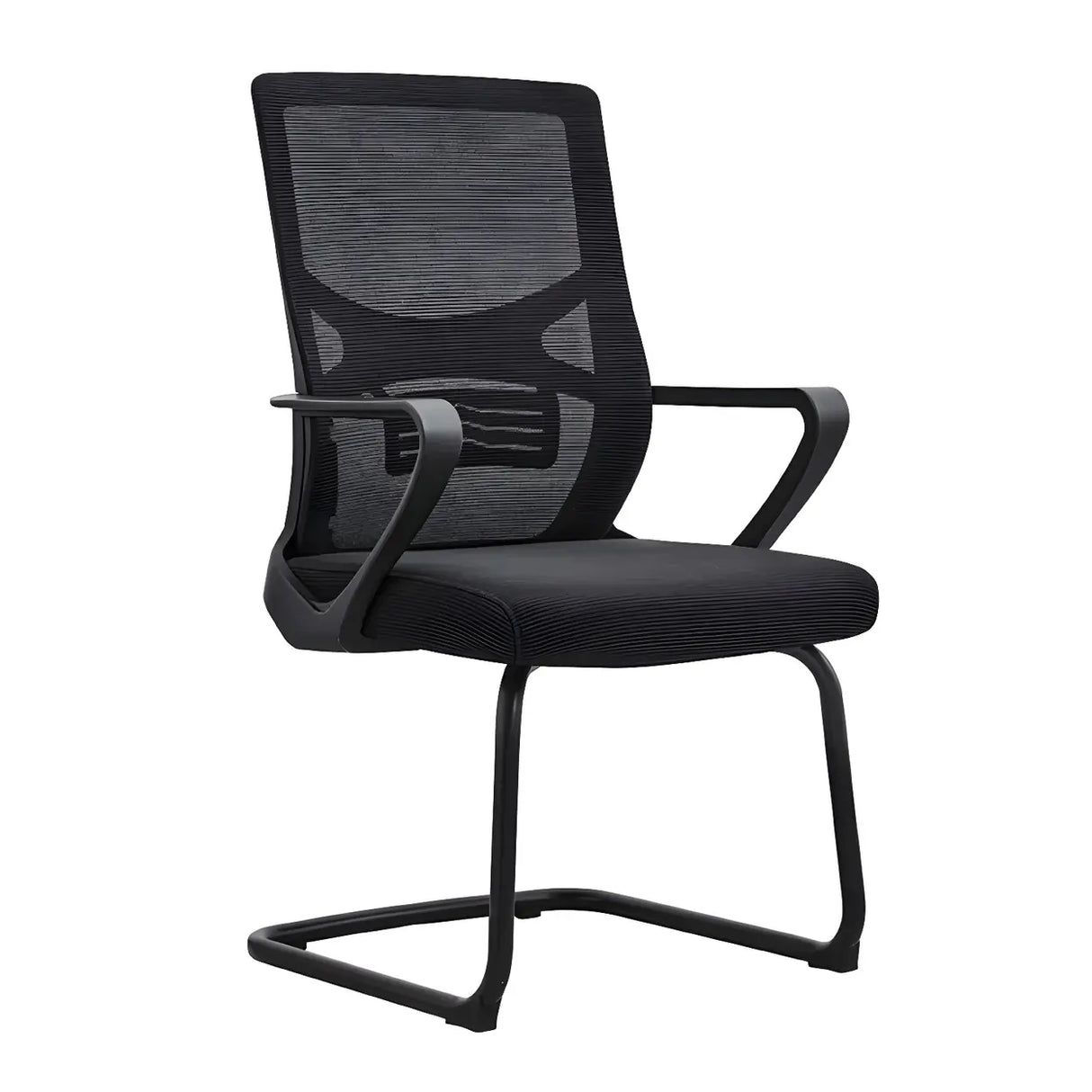 Modern Mesh Mid-Back Lumbar Support Grey Office Chair Image - 9