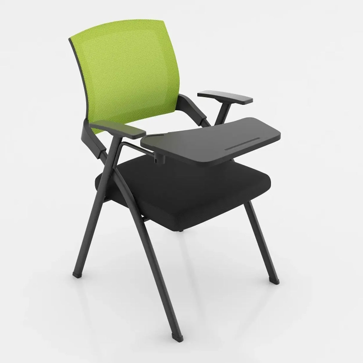 Modern Mesh Office Chair with Tray Black Fabric Seat Image - 7