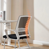 Modern Metal Base Black Mesh Mid-Back Office Chair Image - 5