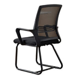Modern Metal Base Black Mesh Mid-Back Office Chair Image - 7
