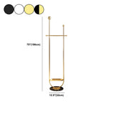 Modern Metal Black Free-Standing Coat Rack with Shelf #size