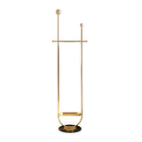 Modern Metal Black Free-Standing Coat Rack with Shelf Image - 9