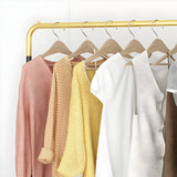 Modern Metal Gold-Black Freestanding Coat Rack Organizer Image - 11
