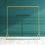 Modern Metal Gold-Black Freestanding Coat Rack Organizer Image - 24