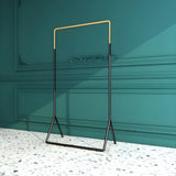 Modern Metal Gold-Black Freestanding Coat Rack Organizer Image - 4
