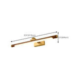 Modern Wood and Gold LED Vanity Light Fixture Image - 15