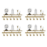 Modern Metal Gold Wall Mounted Multi Hook Coat Rack Image - 12