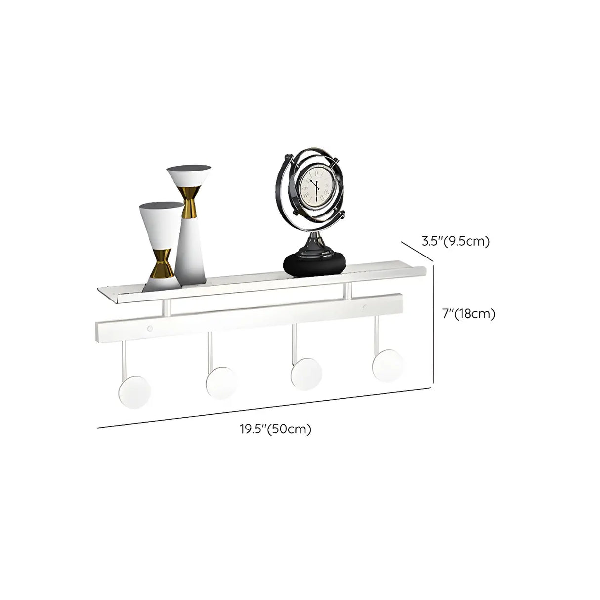 Modern Metal Gold Wall Mounted Multi Hook Coat Rack Image - 21
