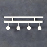 Modern Metal Gold Wall Mounted Multi Hook Coat Rack Image - 2