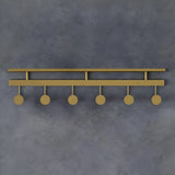 Modern Metal Gold Wall Mounted Multi Hook Coat Rack Image - 7