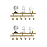 Modern Metal Gold Wall Mounted Multi Hook Coat Rack Image - 9
