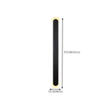 Modern Metal Long Strip Outdoor Wall Light Black Large Image - 21