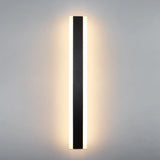 Modern Metal Long Strip Outdoor Wall Light Black Large Image - 9