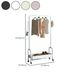 Modern Metal Portable Coat Rack with Storage Shelves #size