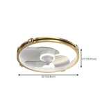 Modern Metal Ring Ornament Ceiling Fan with Light Image - 26