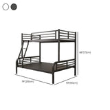 Modern Metal White Bunk Bed with Stairs and Guardrail Image - 20
