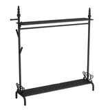 Modern Metal White Freestanding Coat Rack with Storage Image - 10