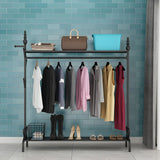 Modern Metal White Freestanding Coat Rack with Storage Image - 19