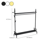 Modern Metal White Freestanding Coat Rack with Storage #size