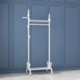 Modern Metal White Freestanding Coat Rack with Storage Image - 6