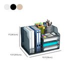 Modern Metal Wire Mesh Desktop Storage Bookcase Black #size