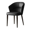 Modern Mid Back Upholstered Faux Leather Arm Dining Chair Image - 7
