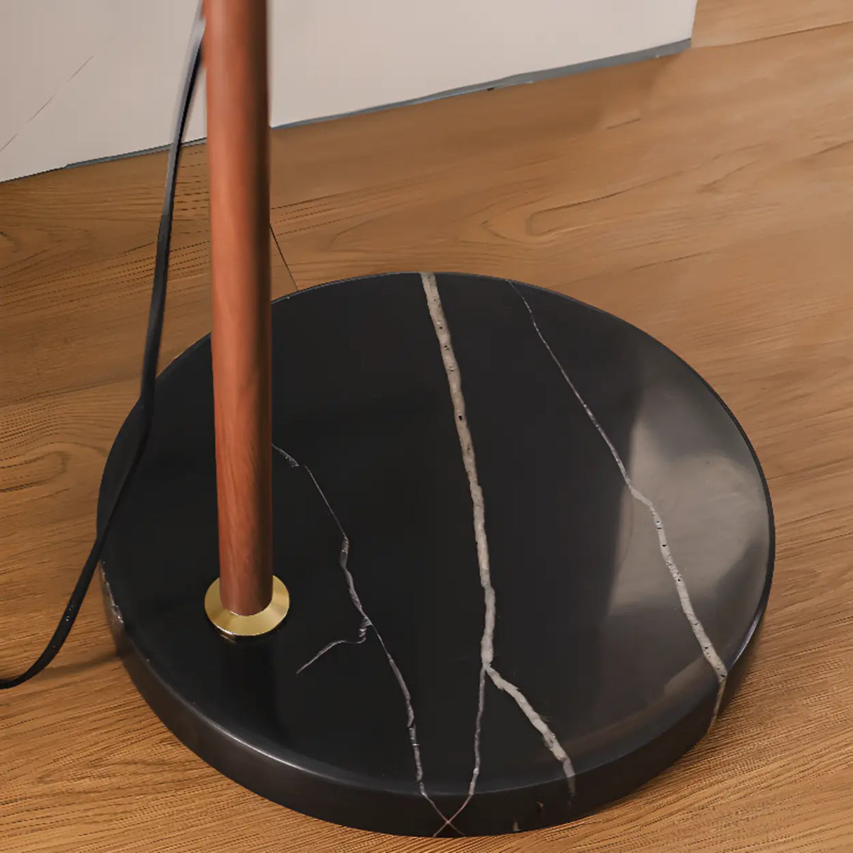 Modern Mid-Century Orange Arc Floor Lamp Image - 10