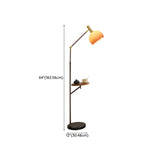 Modern Mid-Century Orange Arc Floor Lamp #size