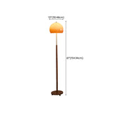 Modern Mid-Century Orange Arc Floor Lamp Image - 12
