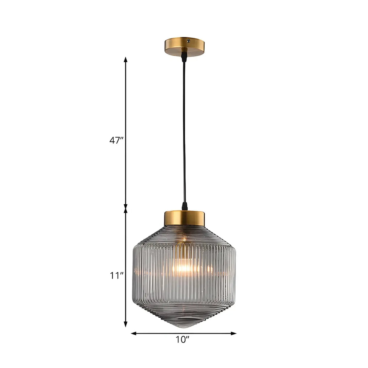 Modern Mini Geometric-Shaped Glass Pendant Light 