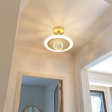 Modern Mini Orbital Gold LED Halo Pendant Chandelier Image - 4