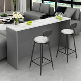 Modern Minimalist Bar Table with Sleek Marble Finish Image - 1