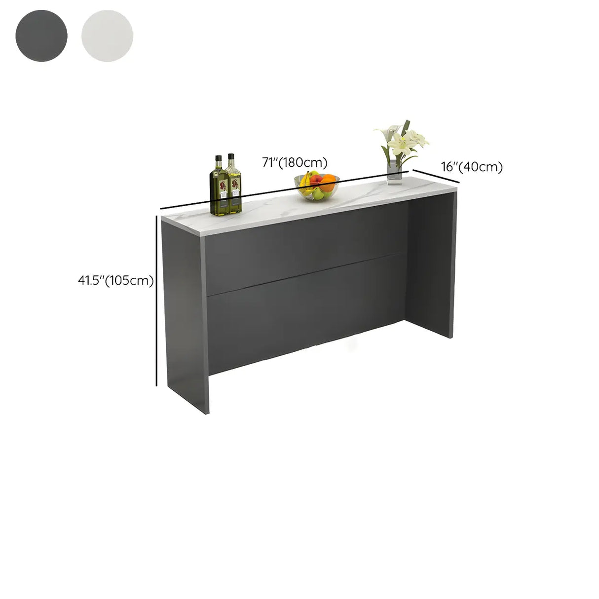 Modern Minimalist Bar Table with Sleek Marble Finish Image - 13