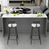 Modern Minimalist Bar Table with Sleek Marble Finish Image - 3