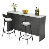 Modern Minimalist Bar Table with Sleek Marble Finish Image - 5