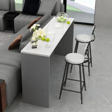 Modern Minimalist Bar Table with Sleek Marble Finish Image - 8